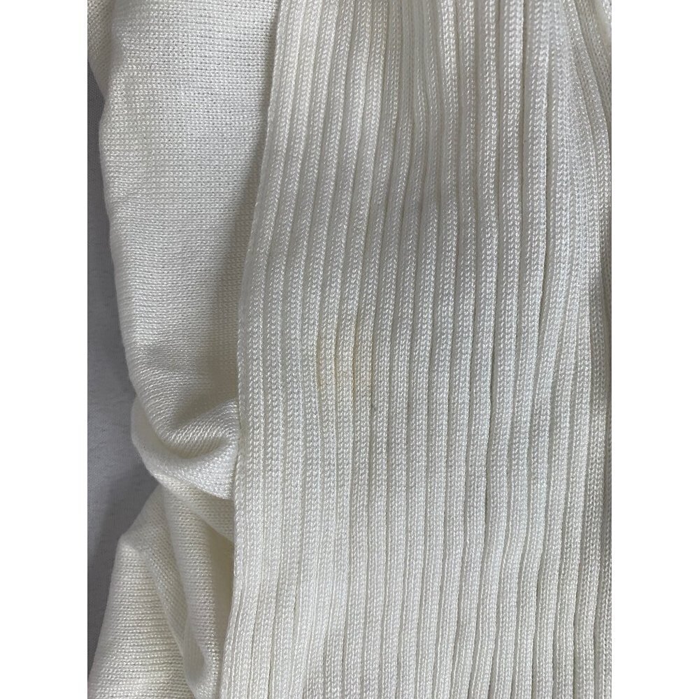 Joseph A. Women's Off White Ruffled Cardigan - Picture 4 of 5